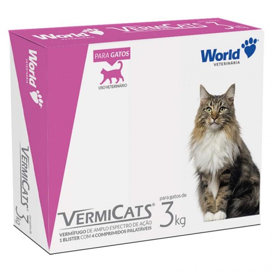 VERMIFUGO VERMICATS GATOS 3KG 1X4 (310)