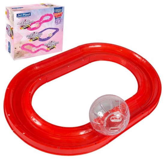 PISTA HAMSTER OVAL GP VERMELHA 6 PARTES