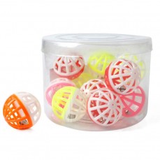 12155 - BOLA COLORIDA C/GUIZO 12 PC POTE (P01)