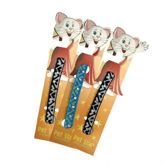 COLEIRA P/ GATO ELASTICO STRASS GR