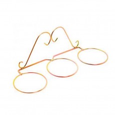 12769 - SUPORTE DECORATIVO P/3 VASOS DOURADO (82