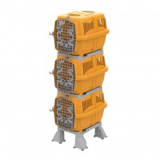 13791 - MOVEL CANIL GATIL KENNEL 3 PC LARANJA