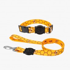 14536 - CONJ GUIA COLEIRA SEDA BORRACHA P (15MM)