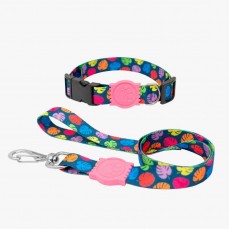 14537 - CONJ GUIA COLEIRA SEDA BORRACHA M (20MM)