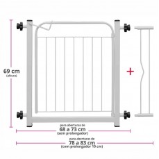 14357 - PORTAO 69 CM BRANCO C/ EXTENSOR 10CM