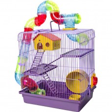 9386 - GAIOLA HAMSTER 3 ANDAR LILAS JP
