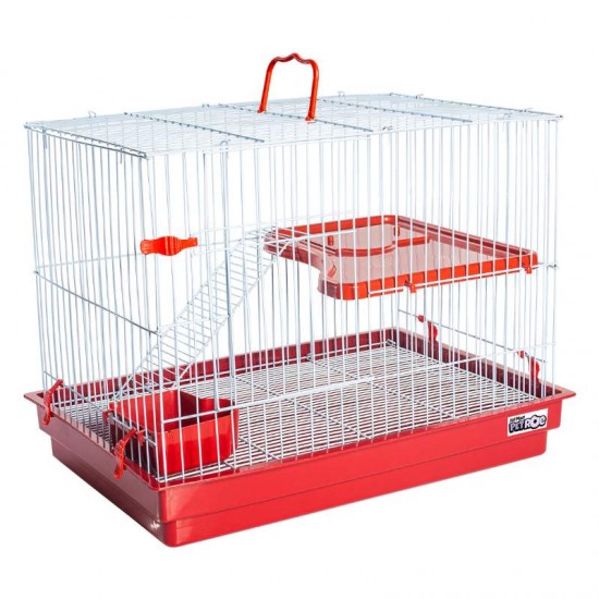 GAIOLA P/COELHO COM ANDAR VERMELHA 1108