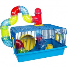 15970 - GAIOLA HAMSTER TUBO LUXO JP AZUL