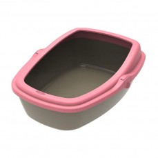 17037 - SANITARIO GATOS WC KING MED.GOLD/ROSA