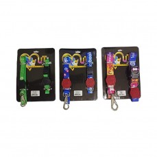 17345 - CONJ GUIA COLEIRA REDE SOCIAL LUXO M