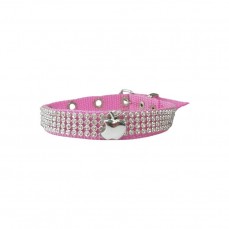 20646 - COLEIRA P/ CACHORRO STRASS ROSA N 03