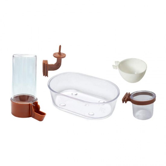 KIT PASSAROS MALHA FINA MARROM