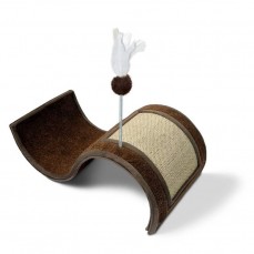 17885 - ARRANHADOR P/ GATO WAVE 50X29X16 MARROM