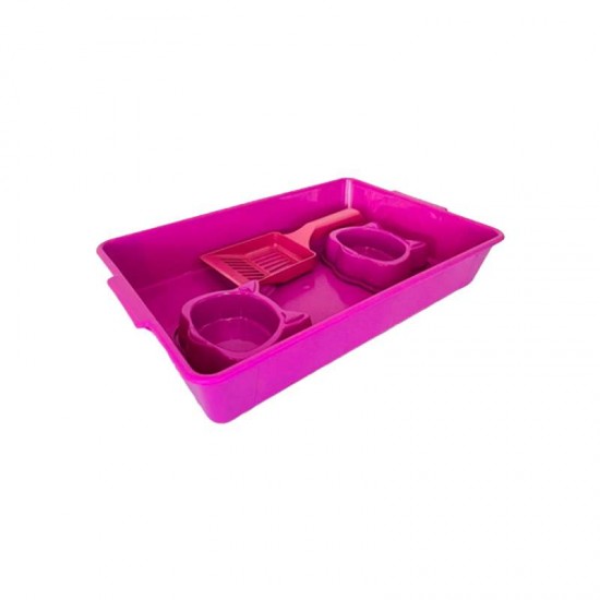 KIT BANDEJA FUN CAT 3 X 1 ROSA