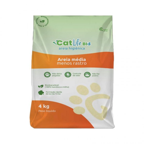 AREIA HIG MANDIOCA CAT LIFE MEDIA 4KG