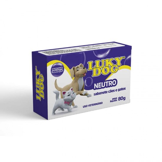 SABONETE LUKY DOG NEUTRO 80G