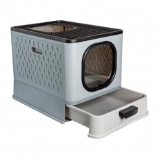 21881 - SANITARIO GATOS SANDBOX PREMIUM CINZA