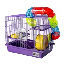 21890 - GAIOLA HAMSTER 3 ANDAR LUXO SLIM LILAS