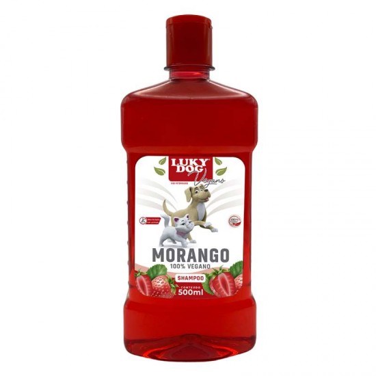 SHAMPOO LUKY DOG VEGANO MORANGO 500ML