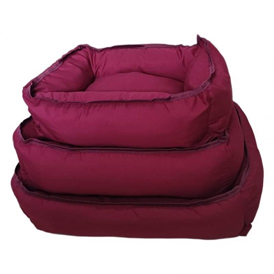 KIT CAMA QUADRADA PREMIUM VINHO 3 PC