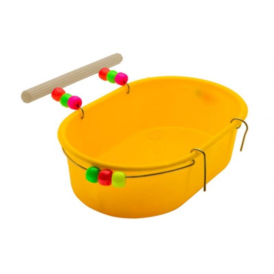 BANHEIRA CONICA DECORADA GRANDE AMARELO