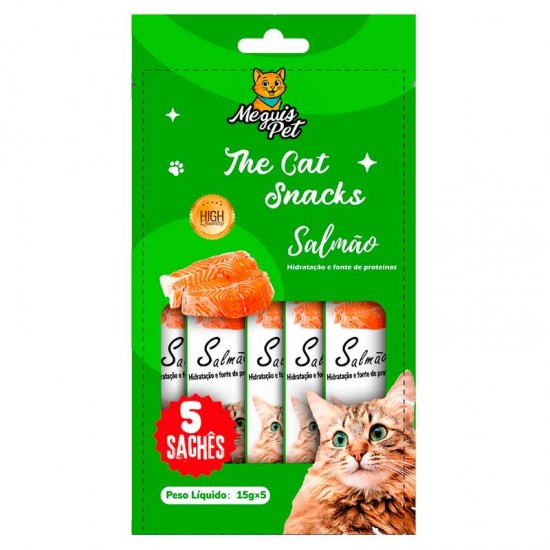 PETISCO CREMOSO MEGUISPET SALMAO C/5 UNI