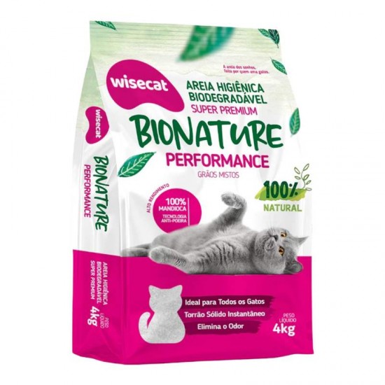AREIA HIG MANDIOCA WISECAT MISTO 4KG