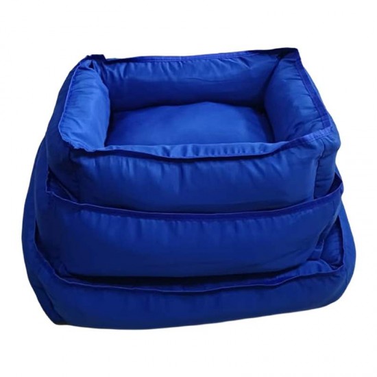 KIT CAMA QUADRADA PREMIUM AZUL ESC 3 PC