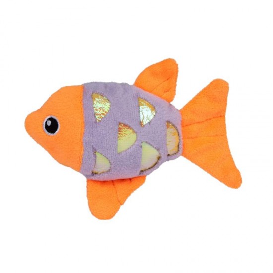 PELUCIA PEIXE P/ GATO C/ CRINKLE 10CM