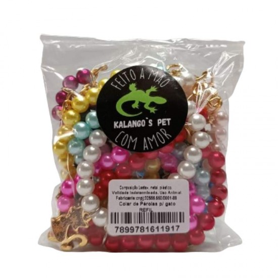 COLAR DE PEROLAS P/GATO C/10 REFIL
