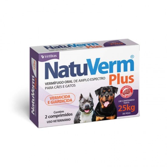 VERMIFUGO NATU VERM PLUS 1X2 25KG 1650MG