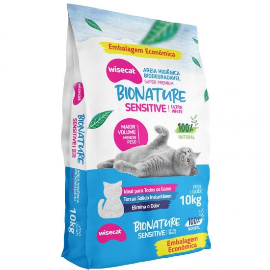 AREIA HIG MANDIOCA WISECAT FINA 10KG