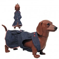 691 - VESTIDO JARDINEIRA JEANS TAMANHO G