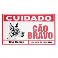 432 - PLACA ADVERTENCIA 20 X 30 DOG ALEMAO