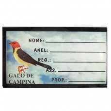 1280 - PLACA IDENTIFICACAO GALO DA CAMPINA