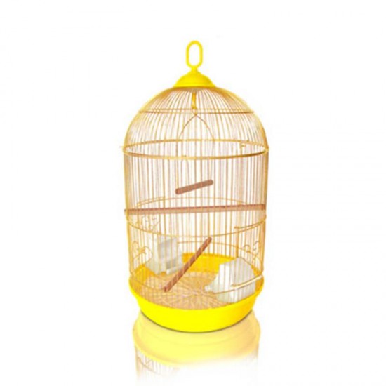 GAIOLA REDONDA MD LUXO DOURADA (215)