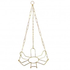 1679 - SUPORTE CESTA HAVAIANA N  01 DOURADA