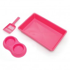7992 - KIT BANDEJA FOUR PLASTIC ROSA+