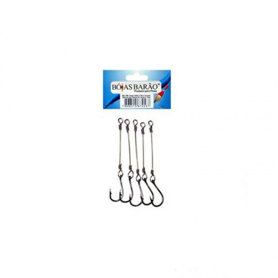 ANZOL CHINU 2 FIO ACO RIGIDO C/5+