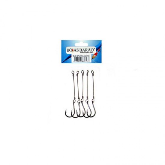 ANZOL CHINU 4 FIO ACO RIGIDO C/5+